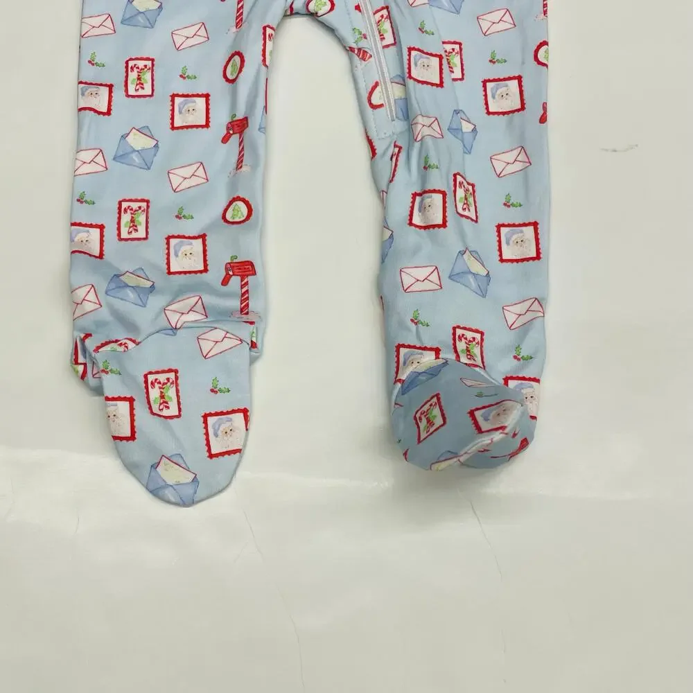 NWT James & Lottie Size 3M Letters to Santa Zippy Pajamas